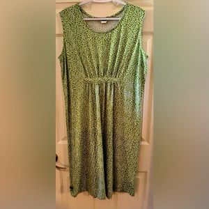 NWOT Sara Morgan Green and White Sleeveless Dress Size LP